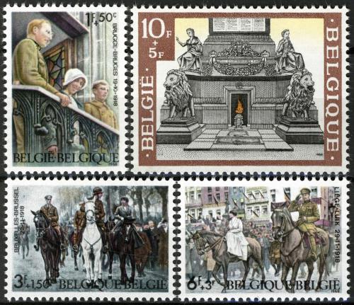Poštovní známky Belgie 1968 Pøímìøí z Compiègne, 50. výroèí Mi# 1531-34