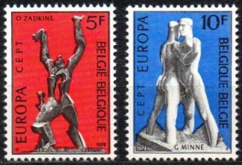 Poštovní známky Belgie 1974 Evropa CEPT, sochy Mi# 1766-67