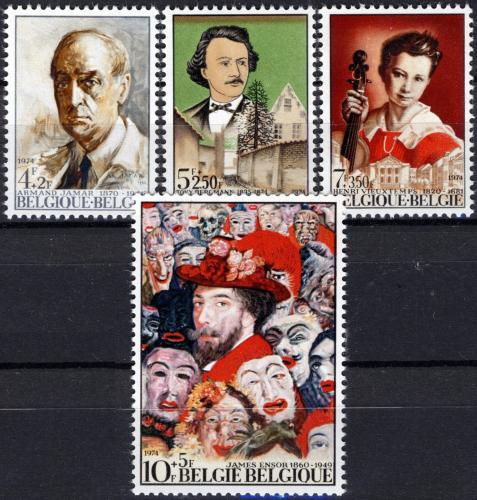 Poštovní známky Belgie 1974 Osobnosti Mi# 1760-63