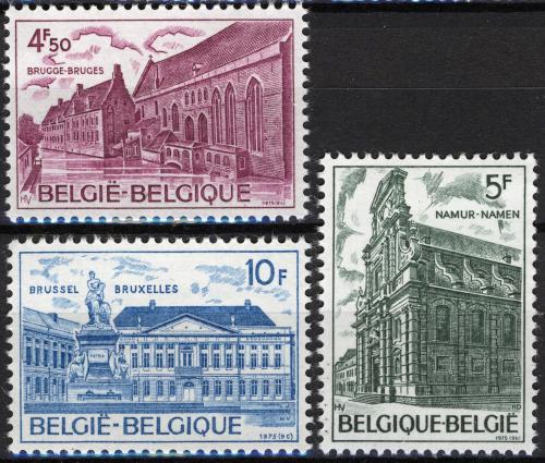 Poštovní známky Belgie 1975 Architektura Mi# 1821-23
