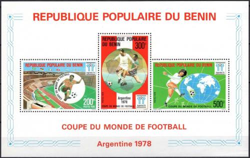 Potovn znmky Benin 1978 MS ve fotbale petisk Mi# Block 5 Kat 15