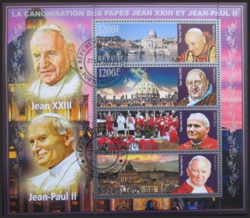 Potovn znmky Benin 2014 Papei Jan Pavel II. a Jan XXIII. 2A - zvtit obrzek