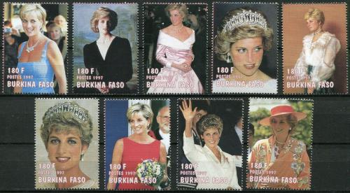 Potovn znmky Burkina Faso 1997 Princezna Diana I Mi# N/N - zvtit obrzek