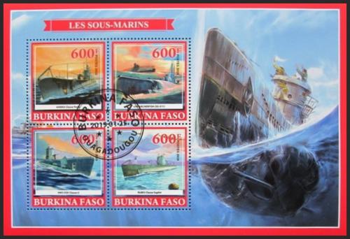 Potovn znmky Burkina Faso 2019 Ponorky IA Mi# N/N