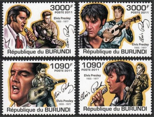 Potovn znmky Burundi 2011 Elvis Presley Mi# 2266-69 Kat 9.50