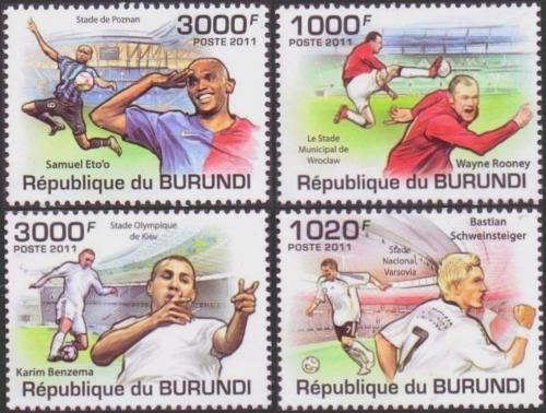 Potovn znmky Burundi 2011 Fotbalisti Mi# 2138-41 Kat 9.50