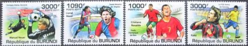 Potovn znmky Burundi 2011 Fotbalisti Mi# 2142-45 Kat 9.50 - zvtit obrzek