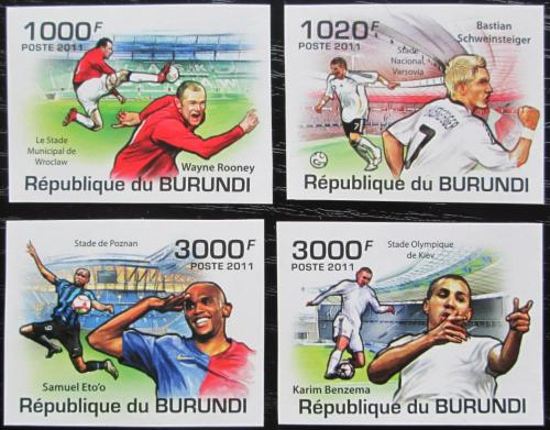 Potovn znmky Burundi 2011 Fotbalisti neperf. Mi# 2138-41 B
