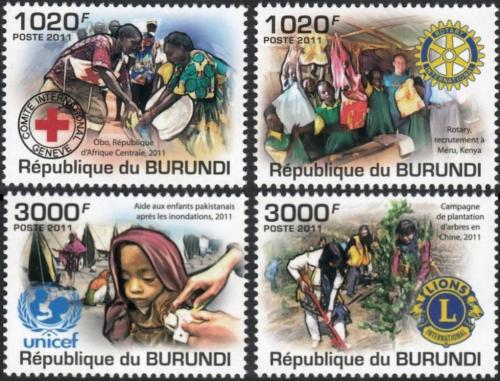 Potovn znmky Burundi 2011 Humanitrn organizace Mi# 2226-29 Kat 9.50