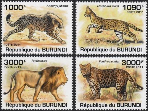 Potovn znmky Burundi 2011 Kokovit elmy Mi# 2022-25 Kat 9.50 - zvtit obrzek