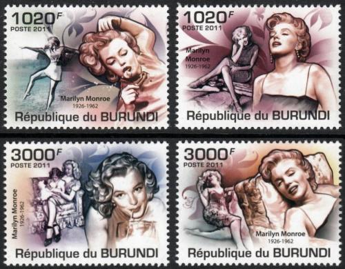 Potovn znmky Burundi 2011 Marilyn Monroe Mi# 2218-21 Kat 9.50 - zvtit obrzek
