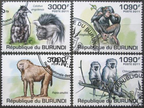 Potovn znmky Burundi 2011 Opice Mi# 2082-85 Kat 9.50