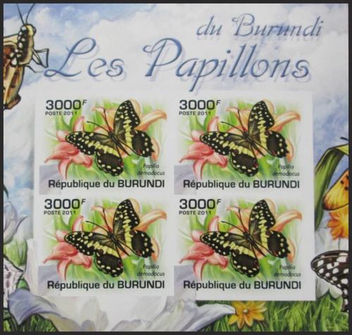 Potovn znmky Burundi 2011 Papilio demodocus neperf. Mi# 2125 B Bogen