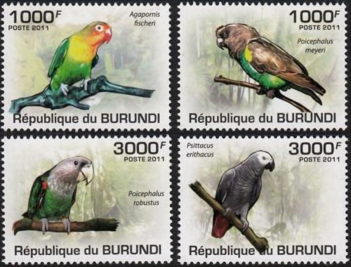 Potovn znmky Burundi 2011 Papouci Mi# 1974-77 Kat 9.50  - zvtit obrzek