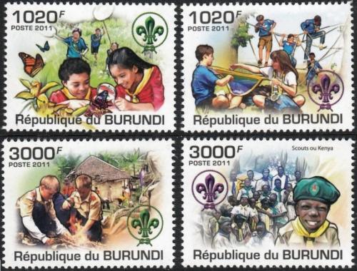 Potovn znmky Burundi 2011 Skauti Mi# 2202-05 Kat 9.50 - zvtit obrzek