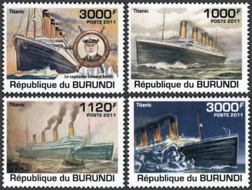 Potovn znmky Burundi 2011 Titanic Mi# 2170-73 Kat 9.50 - zvtit obrzek