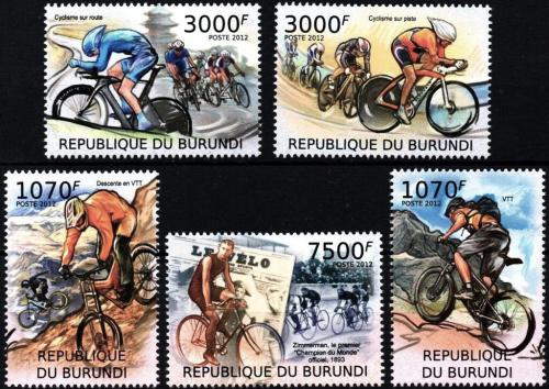 Potovn znmky Burundi 2012 Cyklistika Mi# 2461-65 Kat 10
