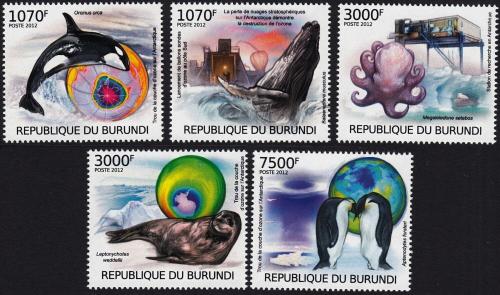 Potovn znmky Burundi 2012 Fauna Antarktidy Mi# 2600-04 Kat 10