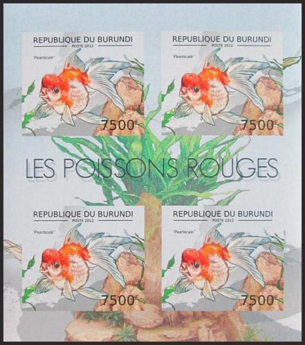 Potovn znmky Burundi 2012 Pearlscale neperf. Mi# 2787 B Bogen