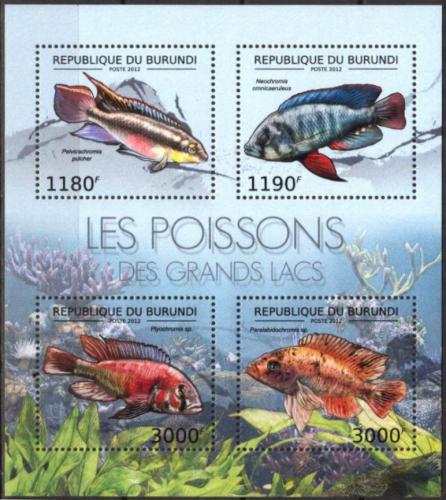 Poštovní známky Burundi 2012 Ryby Mi# 2778-81 Kat 10€