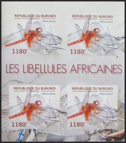 Potovn znmky Burundi 2012 Vka, Trithemis arteriosa neperf. Mi# 2773 B Bogen