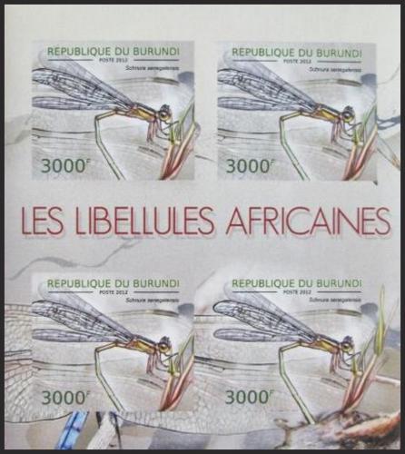 Potovn znmky Burundi 2012 Vka, Trithemis arteriosa neperf. Mi# 2776 B Bogen