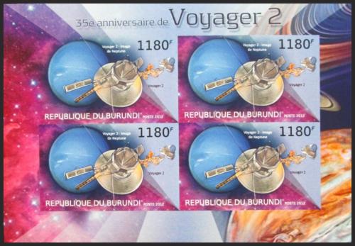 Potovn znmky Burundi 2012 Voyager 2, 35. vro neperf. Mi# 2978 B Bogen