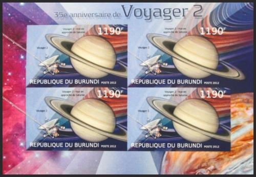 Potovn znmky Burundi 2012 Voyager 2, 35. vro neperf. Mi# 2979 B Bogen - zvtit obrzek