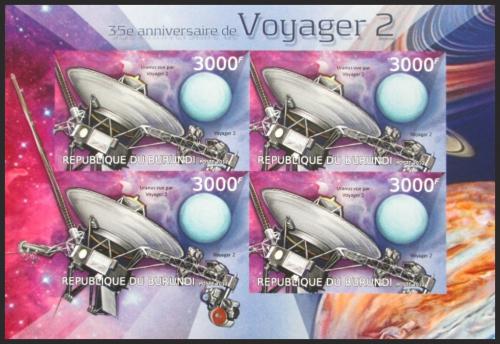 Potovn znmky Burundi 2012 Voyager 2, 35. vro neperf. Mi# 2980 B Bogen 