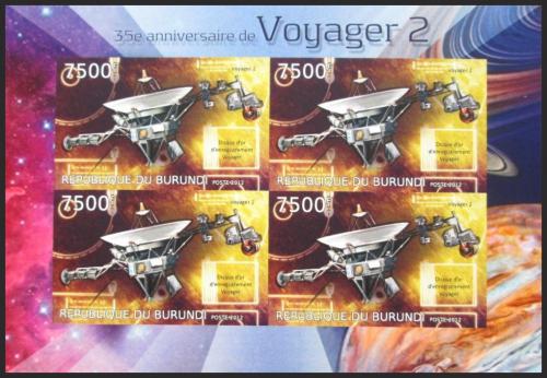 Potovn znmky Burundi 2012 Voyager 2, 35. vro neperf. Mi# 2982 B Bogen