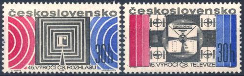 Potovn znmky eskoslovensko 1968 eskoslovensk rozhlas a televize Mi# 1779-80