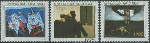 Poštovní známky Chorvatsko 1993 Evropa CEPT, moderní umìní Mi# 240-42 Kat 6€ 