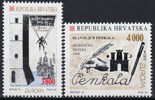 Poštovní známky Chorvatsko 1994 Evropa CEPT, objevy Mi# 274-75 Kat 6€