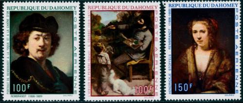 Potovn znmky Dahomey 1969 Umn, Gustave Courbet Mi# 403-05 Kat 9