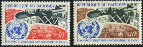 Potovn znmky Dahomey 1970 Vro OSN Mi# 411-12 - zvtit obrzek