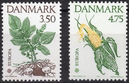 Poštovní známky Dánsko 1992 Evropa CEPT, objevení Ameriky Mi# 1025-26