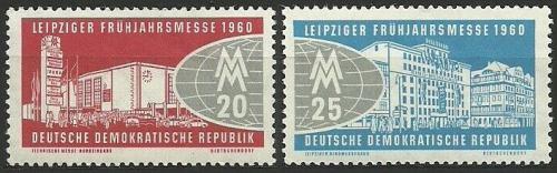 Poštovní známky DDR 1960 Lipský veletrh Mi# 750-51