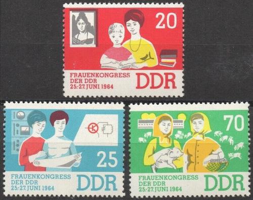 Poštovní známky DDR 1964 Kongres žen Mi# 1030-32