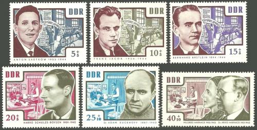 Poštovní známky DDR 1964 Osobnosti Mi# 1014-19