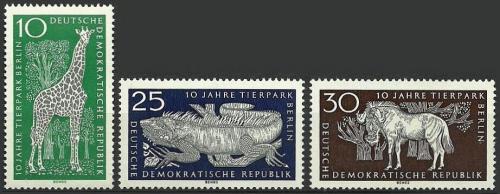 Poštovní známky DDR 1965 Berlínská ZOO Mi# 1093-95