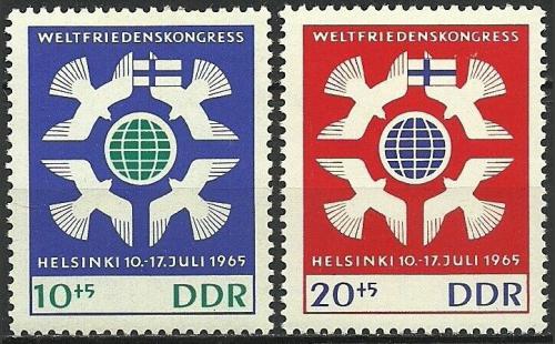 Poštovní známky DDR 1965 Mírový kongres v Helsinkách Mi# 1122-23