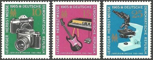 Poštovní známky DDR 1965 Veletrh v Lipsku Mi# 1130-32