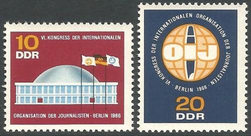 Potovn znmky DDR 1966 Mezinrodn kongres novin Mi# 1212-13 - zvtit obrzek