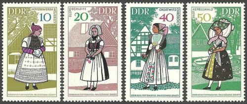 Poštovní známky DDR 1968 Lidové kroje Mi# 1353-56