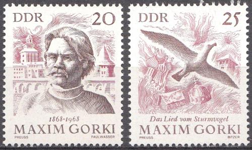 Poštovní známky DDR 1968 Maxim Gorkij Mi# 1351-52