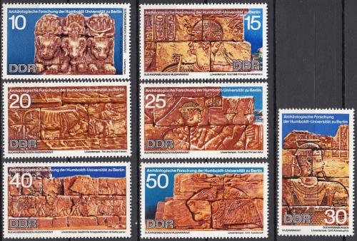 Poštovní známky DDR 1970 Archeologické nálezy Mi# 1584-90