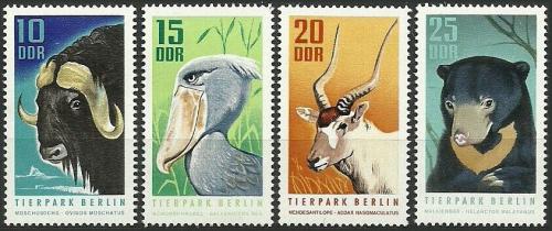 Poštovní známky DDR 1970 Zvíøata v ZOO Mi# 1617-20 Kat 8€