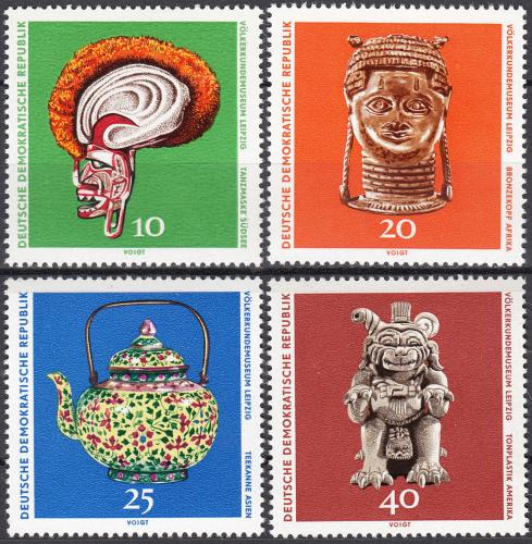 Poštovní známky DDR 1971 Etnologické muzeum Mi# 1632-35