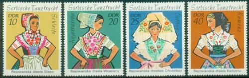 Poštovní známky DDR 1971 Lužické taneèní kroje Mi# 1668-71