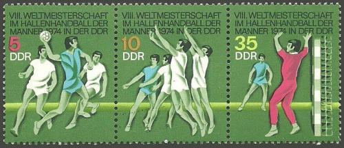 Potovn znmky DDR 1974 MS v hzen Mi# 1928-30